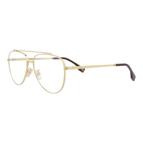 Fendi Mens Aviator Gold Gold Transparent Fashion Designer Eyewear - Picture 1 of 4